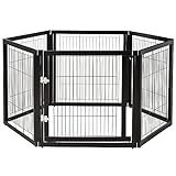 PawHut Transformable Pet Playpen 6 Freestanding Panels Gate Fireplace Christmas Tree Fence Stair...
