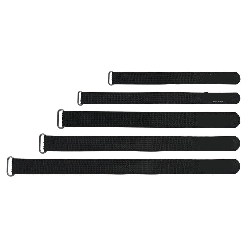 Correa negra para batería de 5 uds. ajustable de 20mmx250mm 4