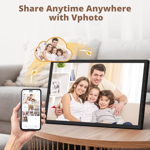 Image of Dragon Touch Large Digital Picture Frame 21.5 inch Black Touch Screen WiFi Digital Photo Frame Display, 32GB Storage, Auto-Rotate, Share Photos via App, Email, Cloud, Classic 21