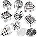 Ensemble D'emporte-pièces, Emporte-pièces à Motifs Géométriques 24 pièces Moule à Biscuits Antiadhésif en Acier Inoxydable pour Fondant Biscuit Gâteau Fruits Légumes (24pcs)
