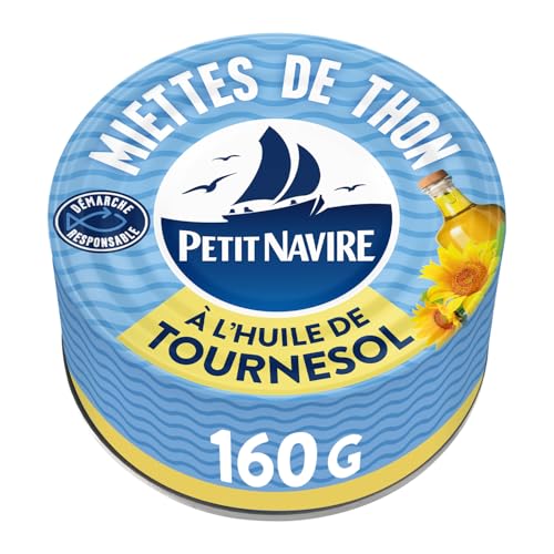 Conserves de poisson thon en miettes Petit Navire huile tournesol
