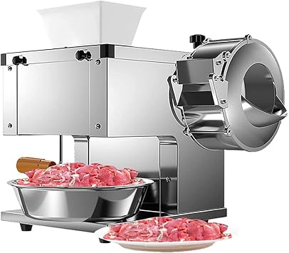 Commercial Electric Slicer, 850W Fish Fillet, Automatic Vegetable Cutters, Meat Dicer, Stainless Steel Small Meat Slicer, 3Mm,