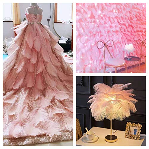 image for Ballinger Light Pink Ostrich Feathers - 24Pcs 8-10inch Feathers for Cr