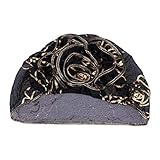 BESTOYARD Frauen Muslim Hut Schönheit Gaze Bronzing Floral Hut Muslim Rüschen Spitze Beanie Turban Cap (Schwarz)