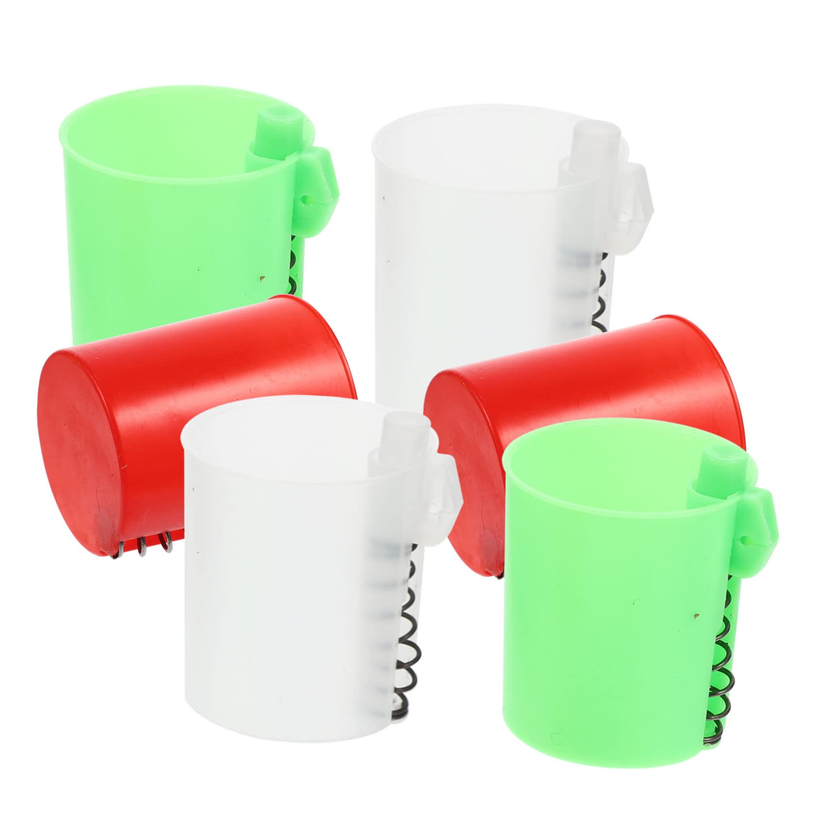 GOOHOCHY 6Pcs Outdoor Fishing Feeder Cage Durable Bait Thrower Holder for Carp Trout Fishing Lightweight Portable Bait for Fish Attraction