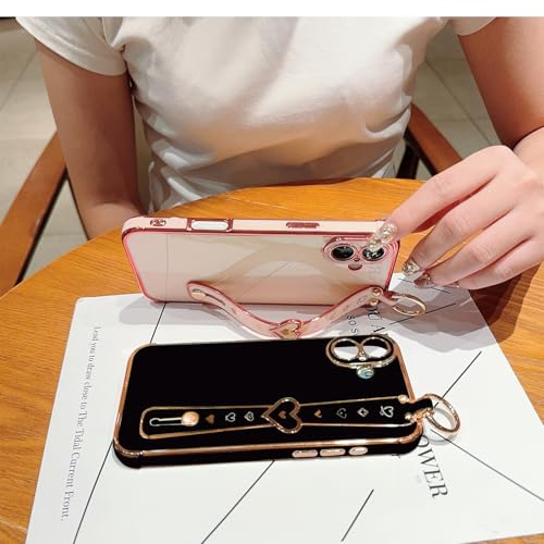 Coque iPhone 16 anti-choc avec sangle pour femmes actives