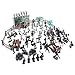 DELITLS 120pcs Fort Medieval Soldados DIY Edificio Castillo miniatura Modelo Set Caballero