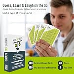More Or Less? Trivia Jeu de cartes - Compact & Amusant - Idéal pour voyager, familles, soirées de jeux 5 Trivia Catégories: Aléatoire, Lieux, Science & Technologie, nature et divertissement