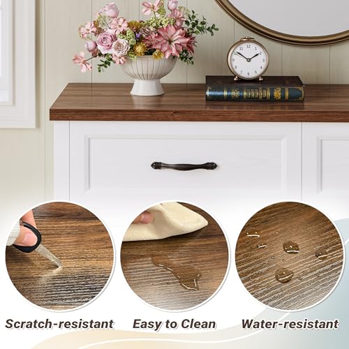 image for LIKIMIO White Dresser for Bedroom, Modern 6 Drawer Double Dresser for 