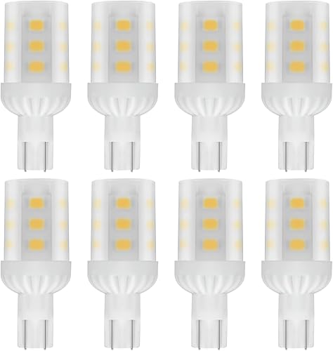 Cheopha 921 T5 T10 Base de cuña blanca natural 4000K Bombilla LED 12VAC/DC 3W 360 grados para paisaje al aire libre, camino, escalón, cubierta,