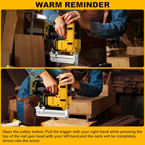 Image of 18 Gauge Cordless Brad Nailer for Dewalt 20V MAX Battery, Battery Powered Nail Gun with 1000 Nails, Lightweight Electric Nail Gun for Woodworking, DIY, Framing & Home Improvement