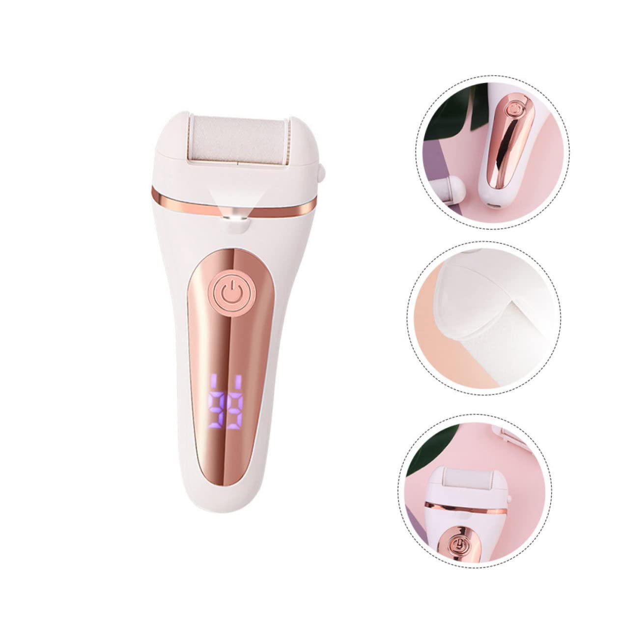 Healvian 1pezzi Dispositivo Elettrico Per Dei Piedi Con Display Led Rimozione Professionale Di Calli e Morta Pedicure Sicura e Ricaricabile Usb Design Ergonomico e Compatto Per Uomo e Donna