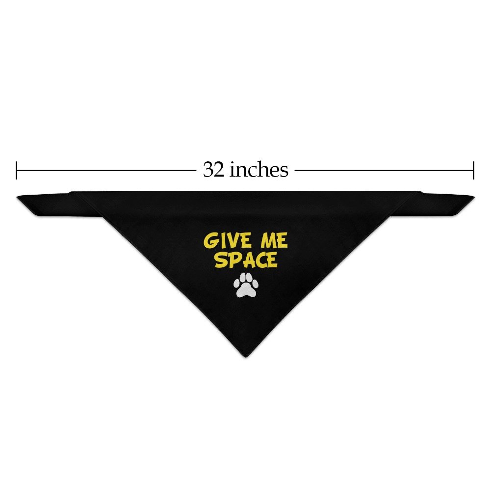 GRAPHICS & MORE Give Me Space with Paw Print Dog Pet Bandana - Black