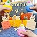 Squishy Cheese Stress Balls - Pop Fidget Toys (1-Pack) Animal Stress Balls, Mouse Squeeze Sensory Fidget Toy, Stretchy Stress Relief Balls for Kids and Adults