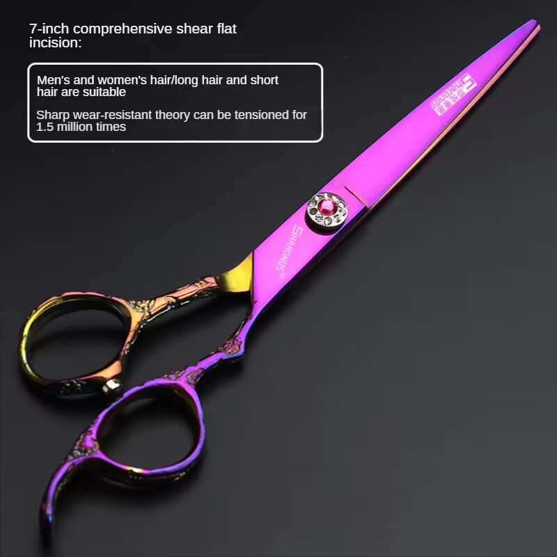 6/7-inch Professional Hair Clippers, Stainless Steel Sharp Hair Clippers, Hairdresser Specific Scissors. (7 inch-2pc-A) - Image 4