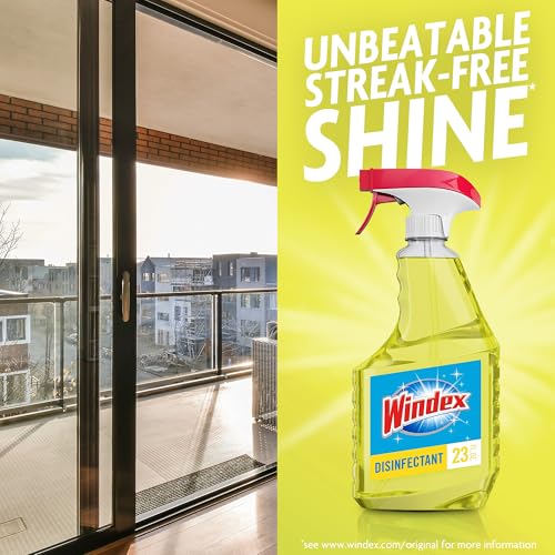 Windex Multipurpose Cleaner Disinfectant Spray Bottle, Fast Clean Surface Cleaner, Citrus Scent, 23 Fl oz