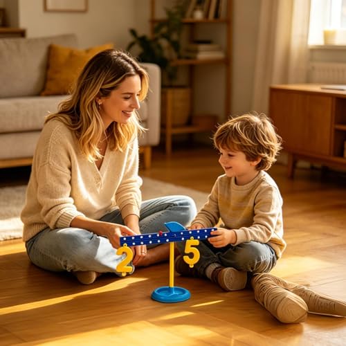 Balanza de equilibrio de números para niños con barras matemáticas calibradas 2