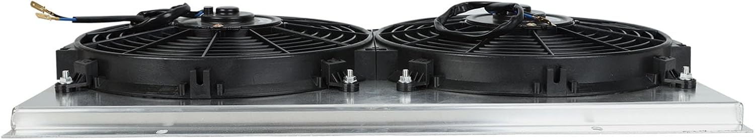 12'' Slim Fan Full Aluminum Shroud+Thermostat Relay Kit Compatible with 1982-2002 C-hevy S10 Blazer Corvette Radiator