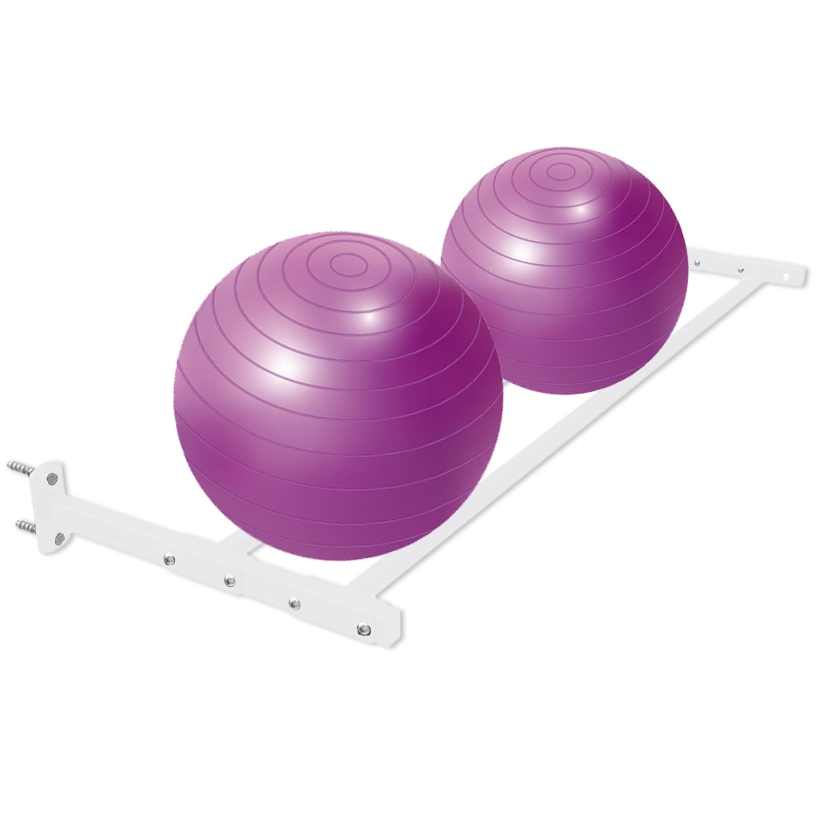 Estante de pared para almacenamiento organizado de pelotas y equipo deportivo