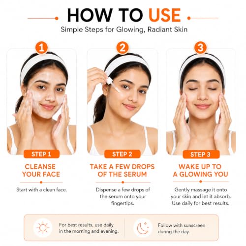 Image of Advanced Vitamin C Face Serum, Brightening & Hydrating Formula, for Men & Women, 30 ml (Pack of 1)