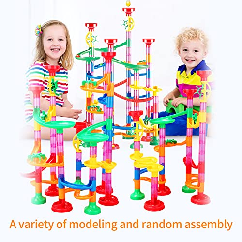 Kiboule Construção Marble Run Race Track DIY Building Railway Conjunto de 105 peças Kids 3D Maze Bal
