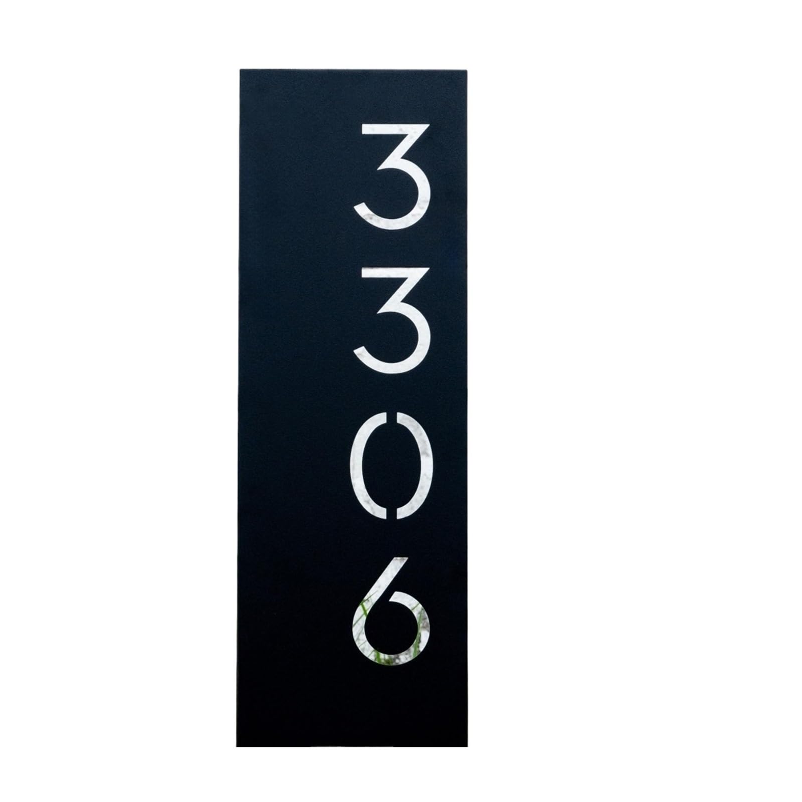 Piquet D'adresse Vertical, Numéros De Maison, Panneau Métallique, Route Moderne, 1 Pièce(Longest 16inch(40cm))