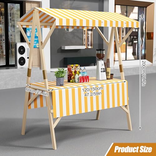 Carrito plegable con toldo portátil para montar puestos comerciales rápido 3