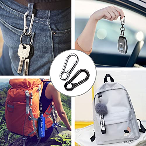 Okgd 2Pcs Key Chain For Car Metal Carabiner Keychain Key Clip Key Ring With Screwdriver #TOP5