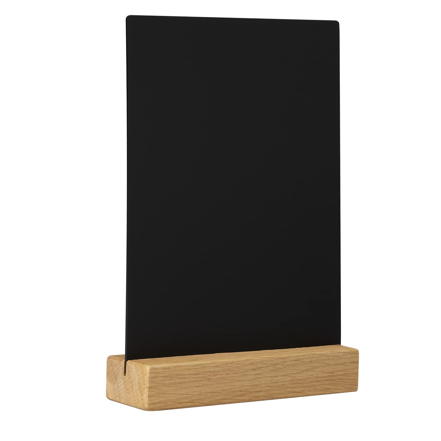 EUROPEL Chalkboard Sign Desktop A5 Portrait, Pine Wood Base with Matt Black Finish, Double Sided, for Water Based Marker, for Restaurant, Hotel, Conference, Festivals, Food Truck, Counter