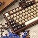 164 Tasten PBT Doubleshot Keycaps Braune Transluzente Tastenkappen Tastenkappen Fit für 61/64/87/104/108 Cherry Mx Schalter Mechanische Tastatur