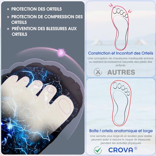 Image of Built-in Heel Grips Water Shoes for Kids Girls Boys Hiking Wide Barefoot Swim Beach Pool Big Kid