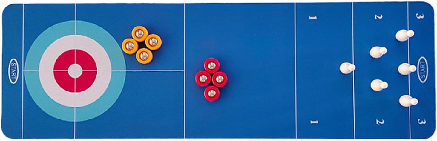 CALANDIS™ Portable Indoor Shuffleboard Table Game with Game Mat for Adults Travel | Shuffleboard | Indoor Games