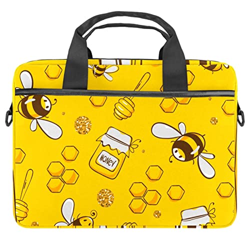 Sacoche ordinateur 13 pouces antichoc sac bandoulière jaune anti-rayures PC