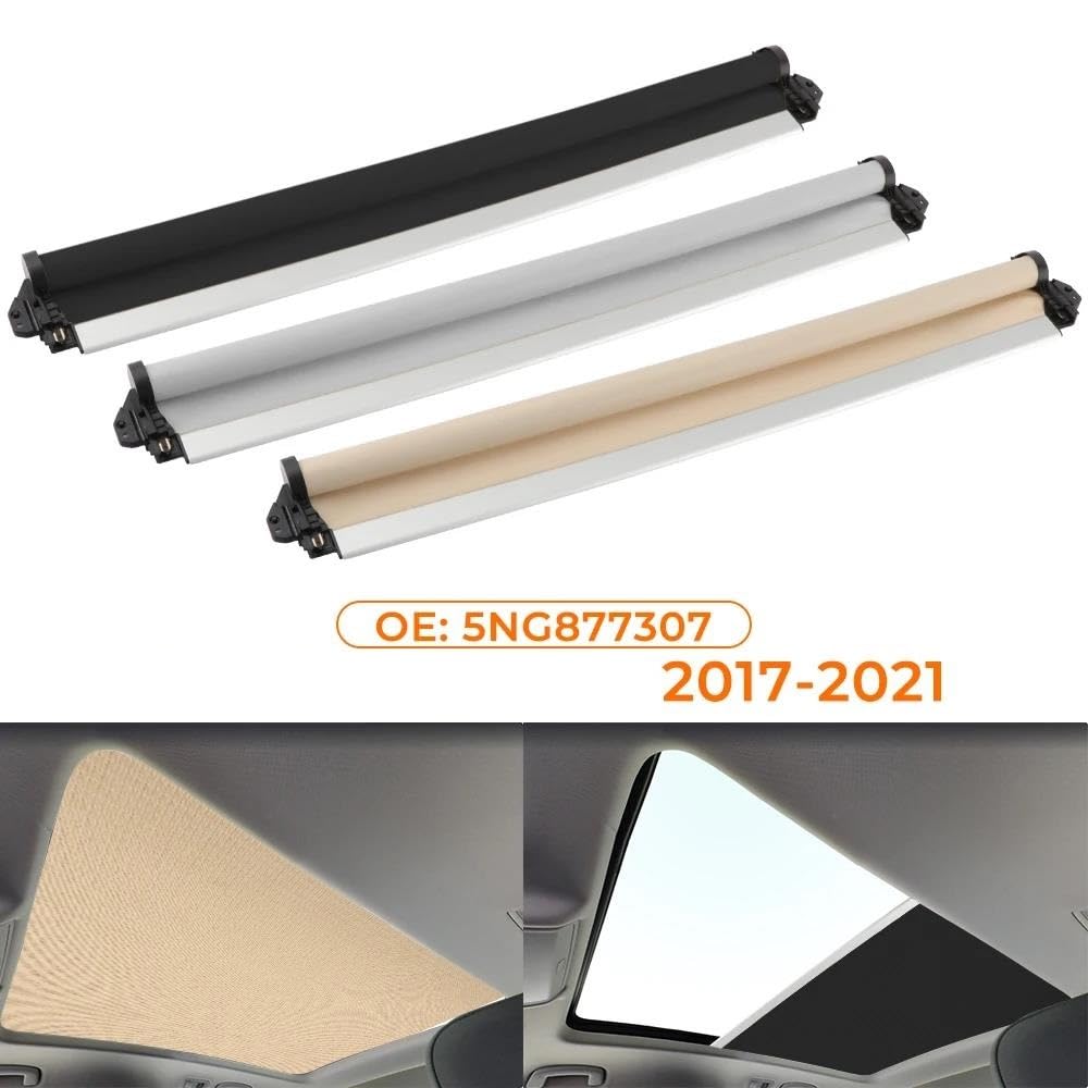 Pieghevole Parasole Auto 5NG877307 Tenda A Rullo per Tettuccio Apribile Panoramico per Auto Copertura Parasole per Skoda per Karoq 2018- Tendine Parasole Auto(Nero)