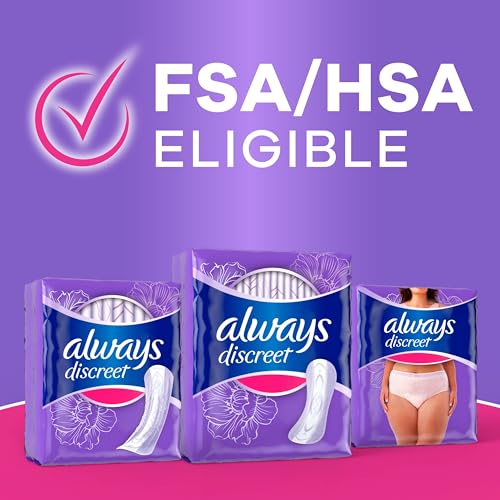 Always Discreet Incontinence Panty Liners for Women with Bladder Leaks, Size 2, Very Light Absorbency, Regular Length, Up to 100% Bladder Leak Protection 48 CT - image 9
