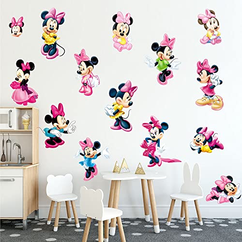 Minnie Wall Sticker Children's Cartoon Bedroom Background Wall Decoration Self-Adhesive Wall Sticker Pvc #TOP4