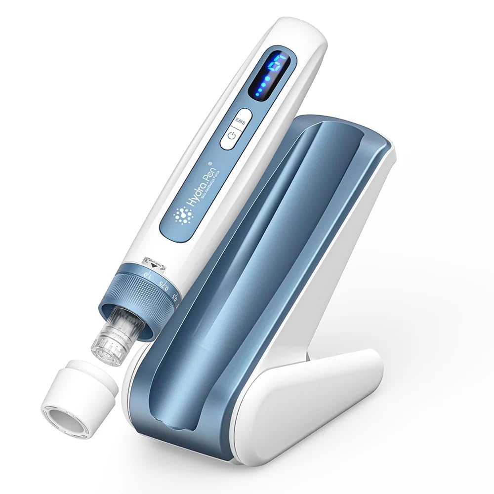 Dr. pen Auto Microneedle System Hydrapen H5 Professional Microneedling Pen - Derma Auto Pen - Best Skin Care Tool Kit for Face and Body - for beauty tool home and sallon use In Blue-image-40