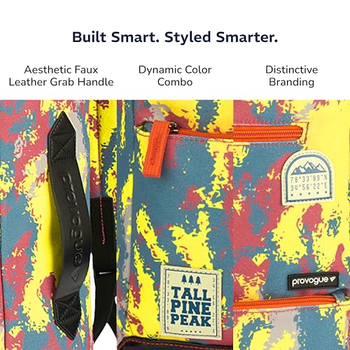 Image of Provogue Cavo Pro 14 litres everyday backpack, 15.6 inch laptop compartment, for men and women, stylish contemporary daily use college, office and outdoor bag | With organiser