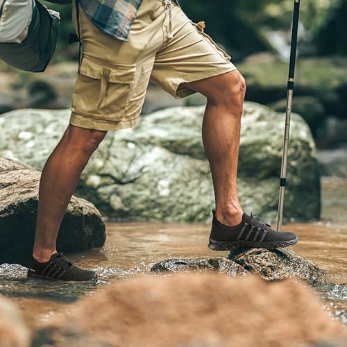 Image of SEEKWAY Mens Womens Water Shoes Quick Dry Aqua Shoes Barefoot for Beach Surf Hiking Pool Water Sports