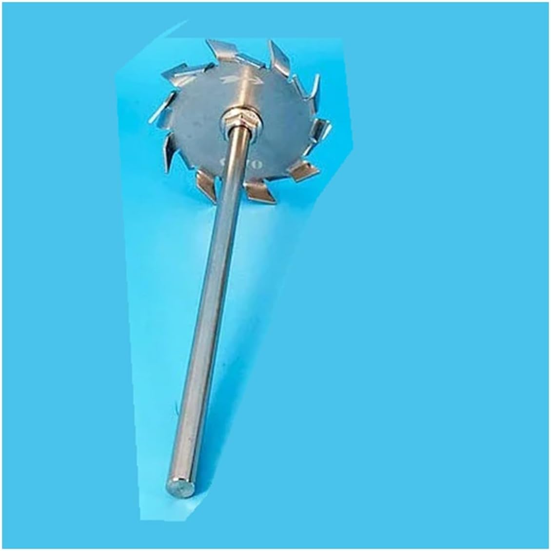 laboratory mixing paddle, 304 Stainless Steel Tooth Type Dispersion Paddle With Stirring Rod 1 Set 3-18cm(7cm disk with rod)