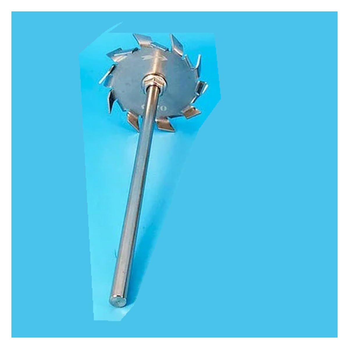 Laborrührpaddel aus Edelstahl 304, Zahnform, Dispersionspaddel mit Rührstab-Set (3–18 cm)(8cm Disk with Rod)