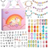FUNTOPIA Geschenke für Mädchen, 114 Stück Armbänder Selber Charm Armband Ketten Spielzeug Kit, Schmuck Basteln Mädchen, Weihnachten Geschenke Mädchen 5-13 Jahre