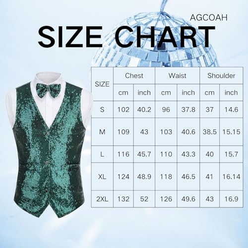Sequin Suit Tuxedo Vest Men with Bows Ties, Formal Daily Disco Party3
