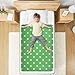 Polka Dots Green Mid Century Modern Extra Large Resuable Diaper Mats Water Resistant Mattress Pad Machine Washable Travel Mattress for Baby Toddler Children, 52