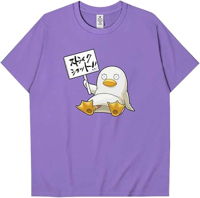 Amazon アニメ 銀魂 半袖 Tシャツ メンズ レディース 子供夏服 春夏 おもしろ エリザベス ぎんたま 丸首 通気吸汗 快適 おしゃれ 人気 男女兼用 Tシャツ 高校生 ペアルック 家族お揃い 部屋着 団体活動tシャツ スポーツ 大きいサイズ パープル S Tシャツ カットソー 通販