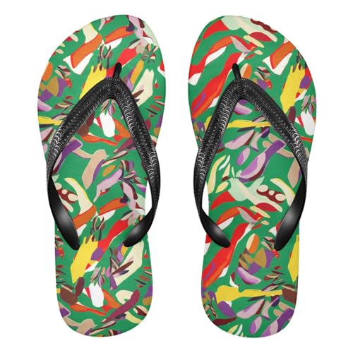 Green Red Flip Flop Beach Summer Casual Sandal for Women & Men Shower Shoes 20861881