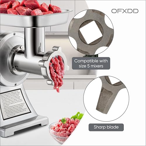 Electric Meat Grinder Blades - Size #5 - Replacement Hand Grinder Blade Knife - Meat Grinder Accessories Parts - Thumbnail 3