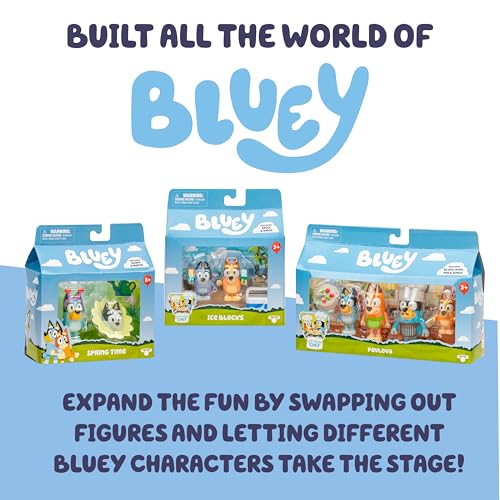 image for Bluey Super Fan Figurines for Toddlers Set, 11 Character Pack with Exc