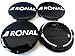 Produktbild 4x Original Ronal 64mm Nabendeckel Nabenkappe Schwarz Hochglanz Center Cap Deckel Felgendeckel