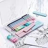 Four Candies Cute Mechanical Pencil Set, 6PCS Pastel Mechanical Pencils 0.5 & 0.7mm with 360PCS HB Leads, 3PCS Erasers and 9PCS Eraser Refills, Aesthetic School Supplies for Girls Writing